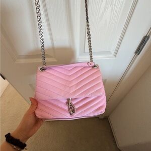Quilted Pink Chain Shoulder Bag - Designer Style